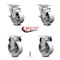 Service Caster 4 Inch Semi Steel Cast Iron Swivel Top Plate Caster Set with 2 Brake 2 Rigid SCC SCC-20S414-SSS-TLB-TP2-2-R-2 - alternate 5